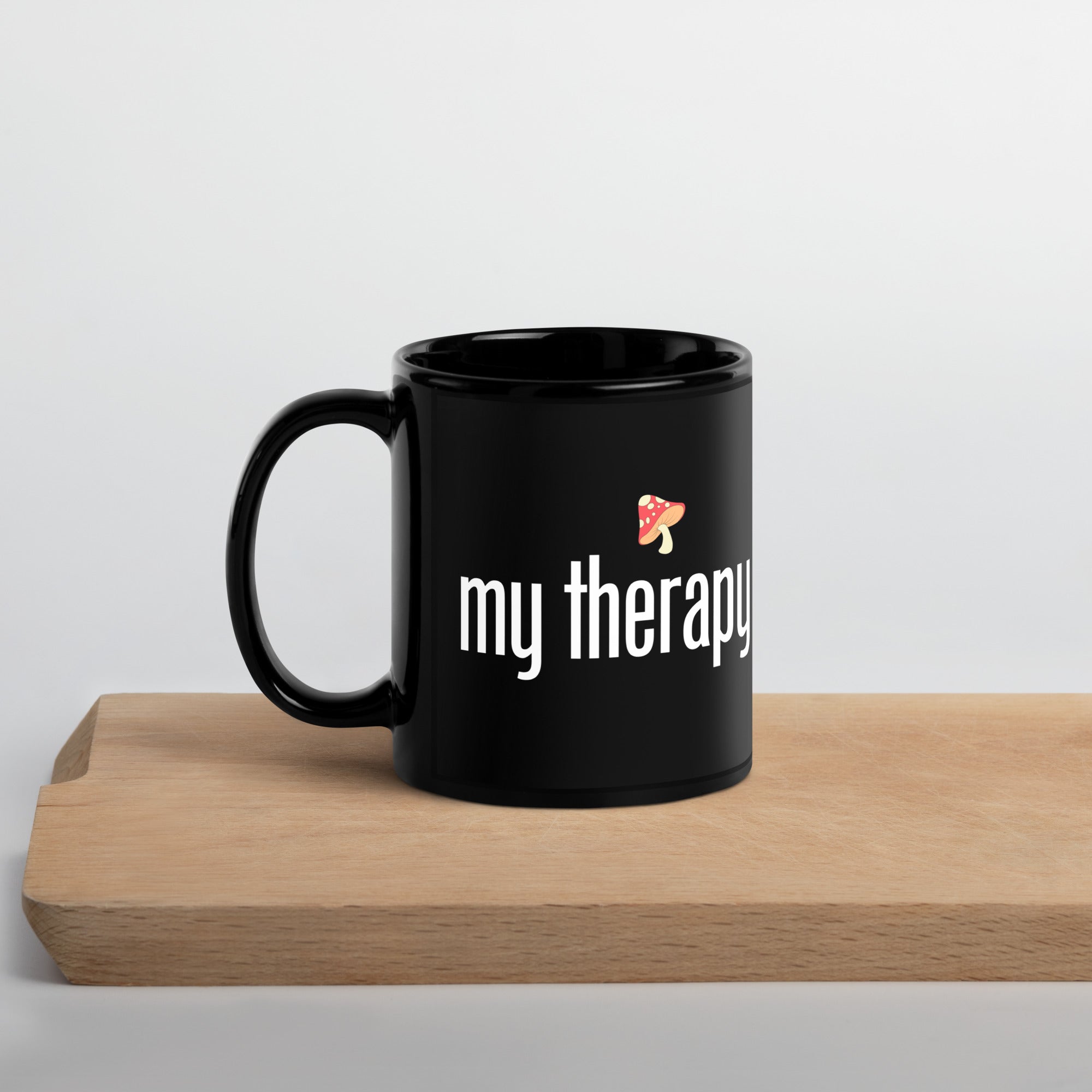 My Therapy | Black Glossy Mug