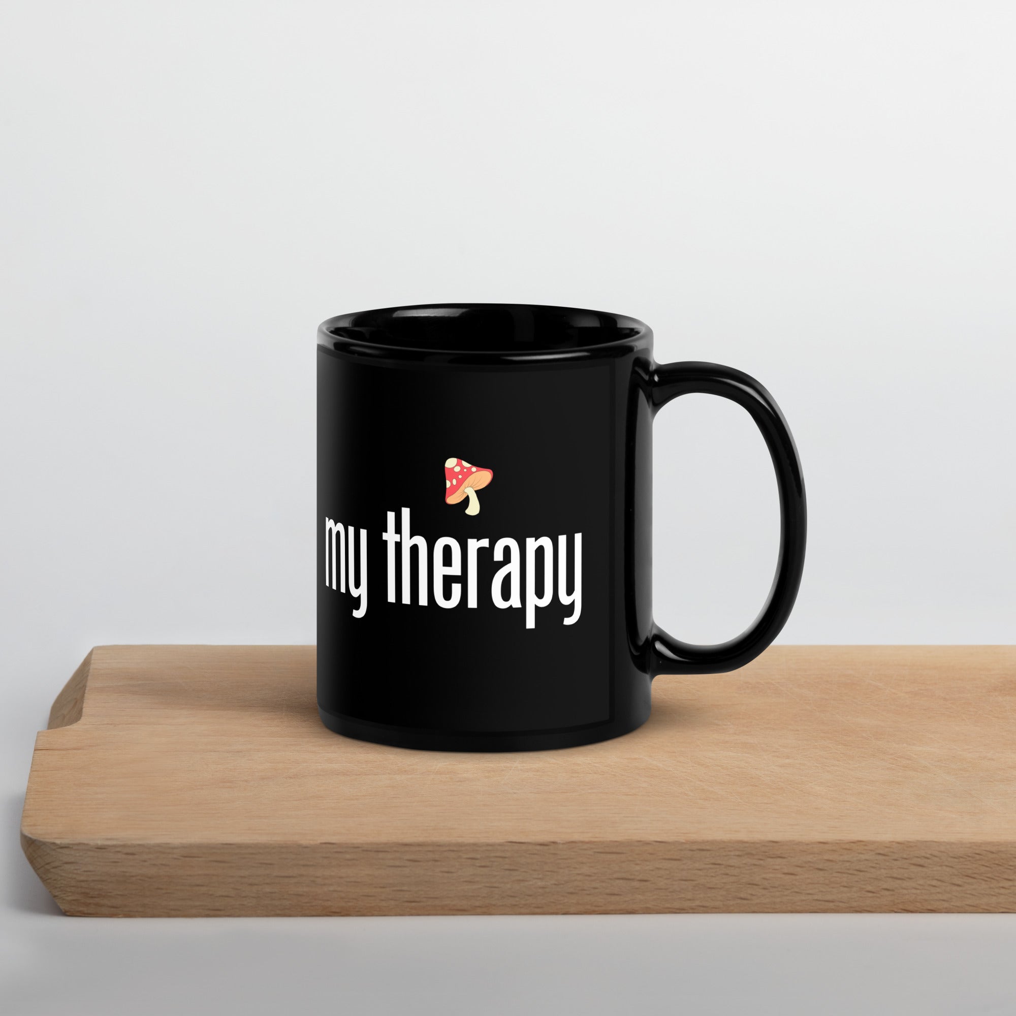 My Therapy | Black Glossy Mug