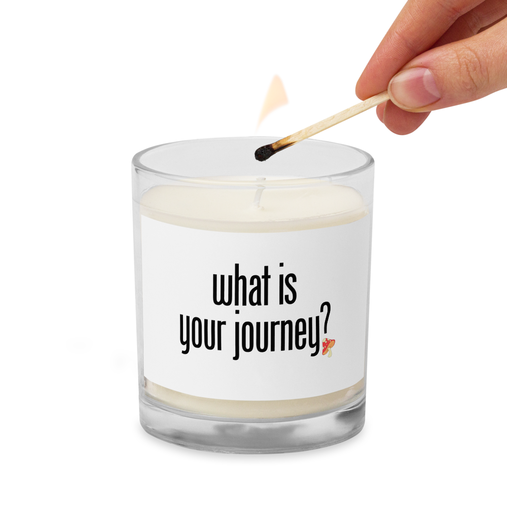 Glass jar soy wax candle