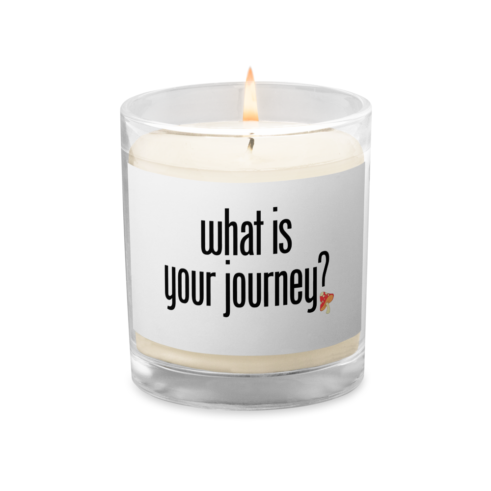 Glass jar soy wax candle